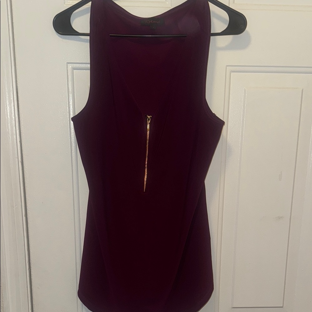 Elegant deep red Sleeveless Top